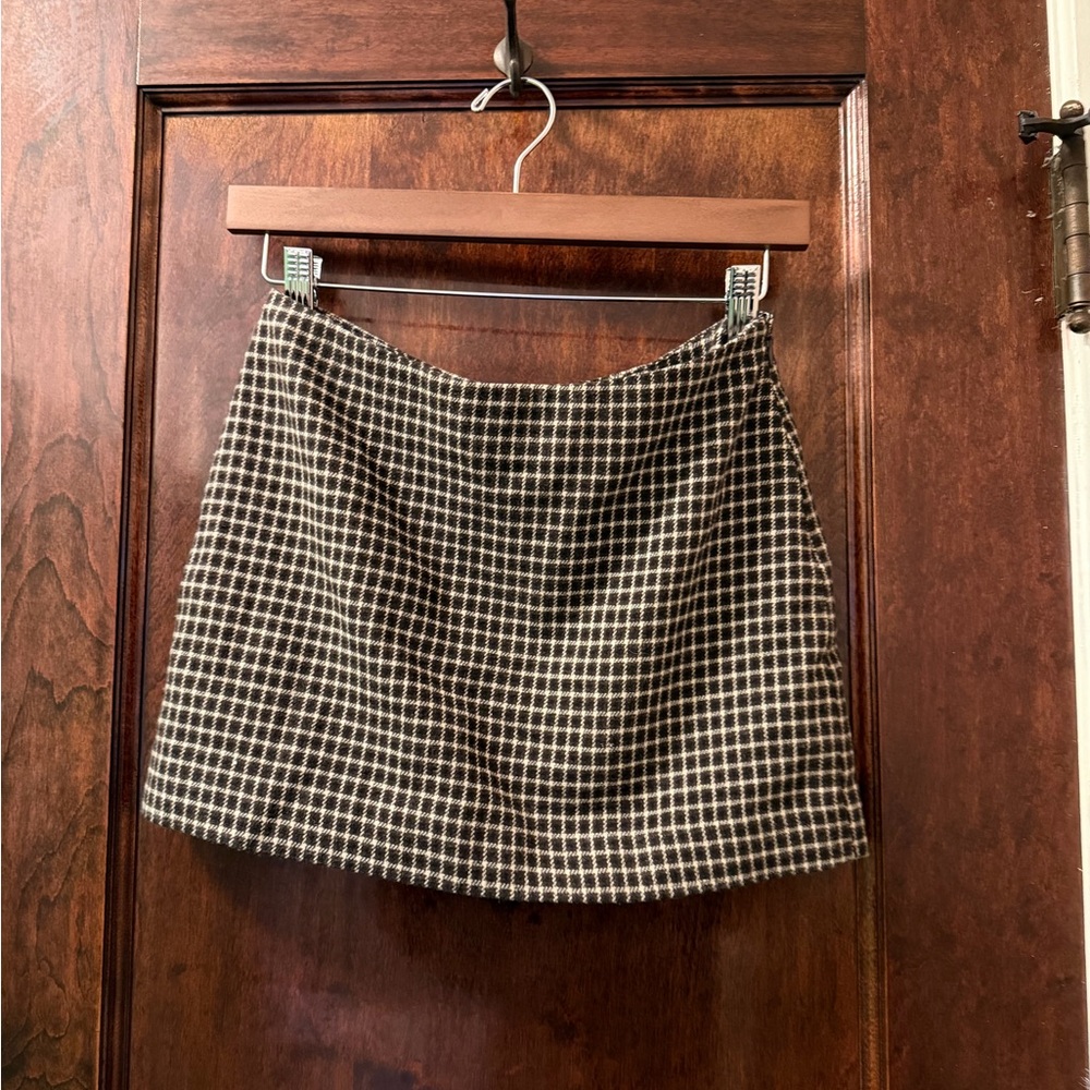 Reformation Brown Checked Mini Skirt and Suit Set - Picture 6 of 6